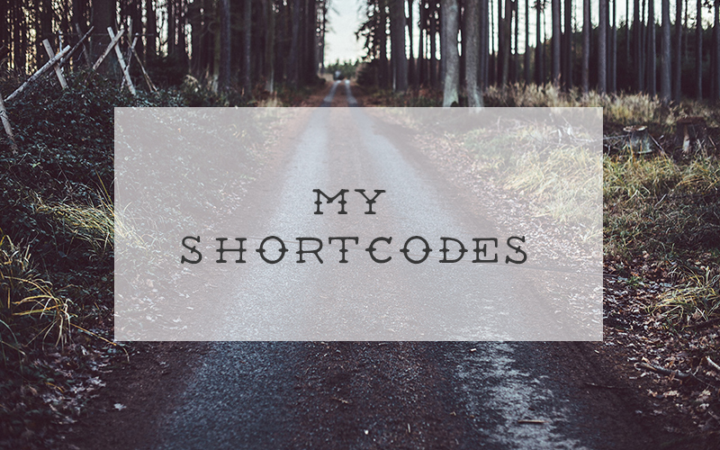 My Shortcodes